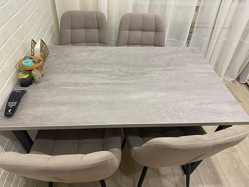 Стол раскладной Лота Лофт 120 25 мм юта / черный матовый фото покупателя 945