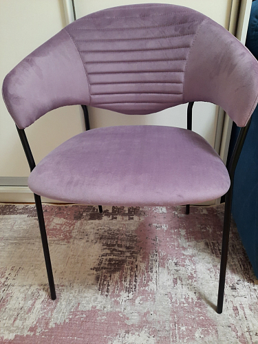 Стул на металлокаркасе Рансол синий / черный глянец фото покупателя 10