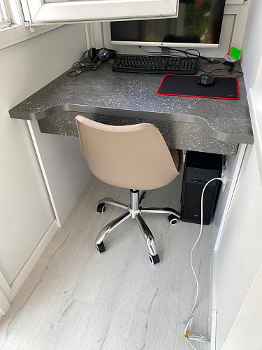 Компьютерное кресло Kolin с подушкой clear / white фото покупателя 353