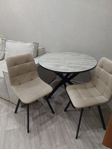 Стул на металлокаркасе Чилли черный / зеленый фото покупателя 1239