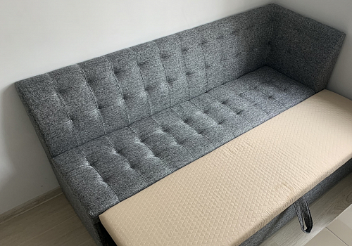 Кухонный диван Бриз правый коричневый велюр фото покупателя 7