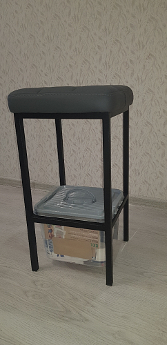 Барный стул Лофт ткань канди грей / черный матовый фото покупателя 220