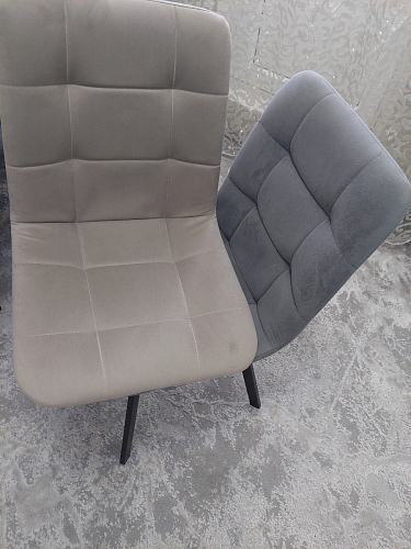 Стул на металлокаркасе Чилли К темно-серый (velutto 32) / черный фото покупателя 510