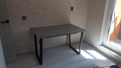 Деревянный стол Лота Лофт 140х80 черный матовый / бетон светлый фото покупателя 561