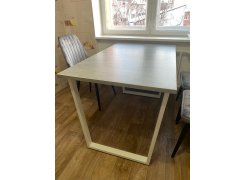 Деревянный стол Лота Лофт 120(160)х75 черный матовый / бетон светлый фото покупателя 341