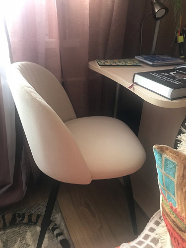 Стул на металлокаркасе Gabi 1 light purple / black / gold фото покупателя 170