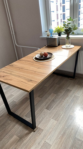 Деревянный стол Лота Лофт 120х75 белый матовый / дуб крафт золотой фото покупателя 109