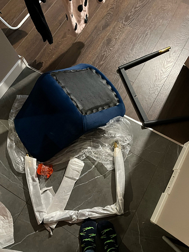 Стул на металлокаркасе Seda 1 green / gold / black фото покупателя 60