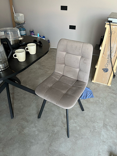 Стул на металлокаркасе Чилли К черный / зеленый фото покупателя 279