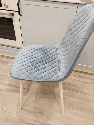 Стул на металлокаркасе Capri голубой фото покупателя 35