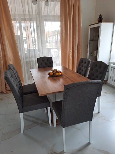 Стул Menson white / fabric pebble фото покупателя 6