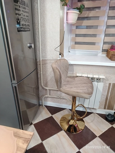Барный стул Porch beige / chrome фото покупателя 12