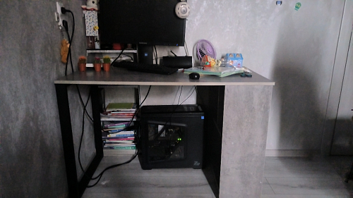 Письменный стол Битти Лофт 116х60х75 дуб вотан / белый матовый фото покупателя 10