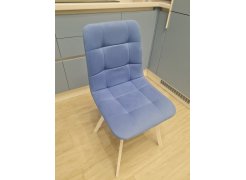 Стул на металлокаркасе Чилли синяя ткань / белый фото покупателя 640