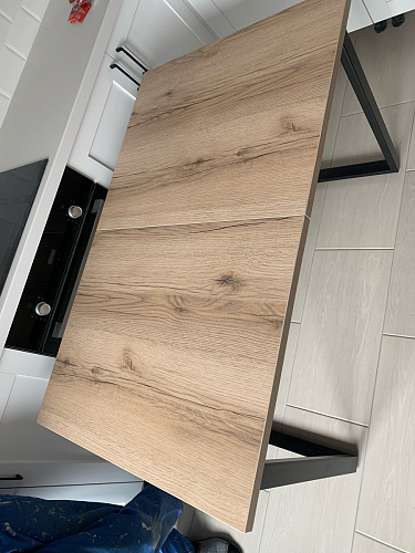 Деревянный стол Лота Лофт 120x75 дуб крафт табачный / черный матовый фото покупателя 267