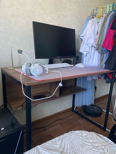 Письменный стол Клер Лофт черный матовый / бетон фото покупателя 25