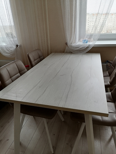 Деревянный стол Лота Лофт 120x75 дуб крафт табачный / черный матовый фото покупателя 923