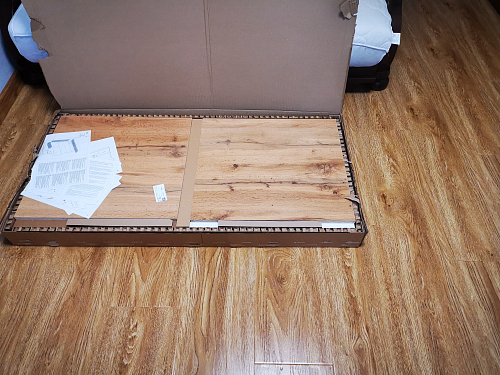 Письменный стол Лайт 03.243 дуб золотой (craft) / белый премиум фото покупателя 293