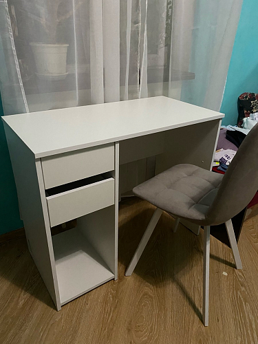 Стул на металлокаркасе Чилли синяя ткань / белый фото покупателя 805