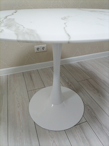 Стол Тулип 90х73 дуб вотан / белый фото покупателя 38