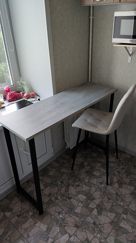 Барная стойка Дилан Лофт 120х40х90 бетон светлый фото покупателя 118