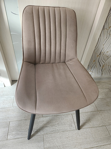 Стул на металлокаркасе Седа К латте / черный фото покупателя 334