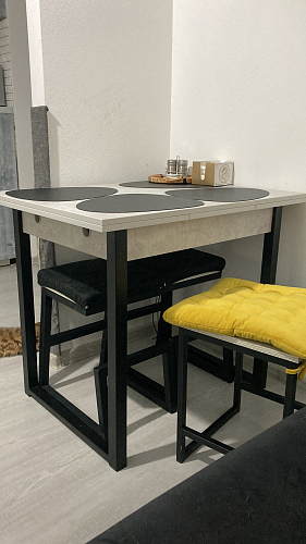 Стол Форли дуб велингтон / черный матовый фото покупателя 40