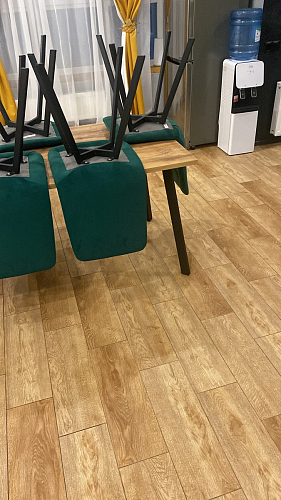 Стул на металлокаркасе Чилли синяя ткань / белый фото покупателя 130