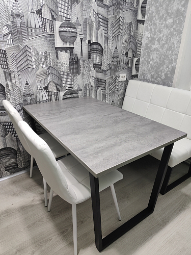 Стол Лота Лофт 120 32 мм бетон / черный матовый фото покупателя 109