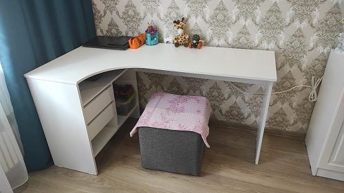 Письменный стол СПм-25 левый дуб сонома фото покупателя 56