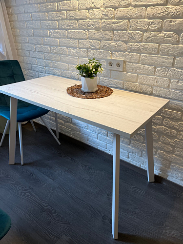 Стол Тринити Лофт 120 32 мм дуб галифакс табако / черный матовый фото покупателя 594