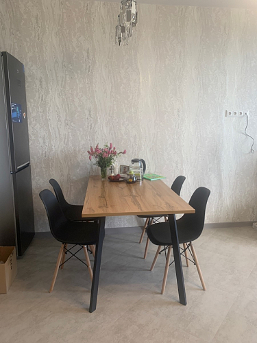 Стол Тринити Лофт 120 32 мм бетон / черный матовый фото покупателя 699