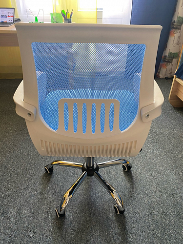 Компьютерное кресло Ergoplus белое / голубое фото покупателя 32