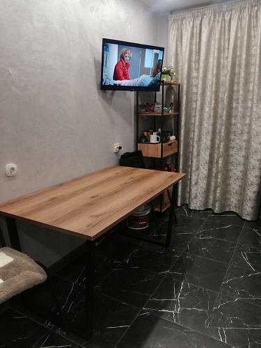 Деревянный стол Лота Лофт 120х75 белый матовый / дуб крафт золотой фото покупателя 334