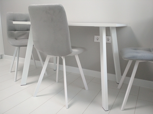 Стул на металлокаркасе Чилли синий / белый фото покупателя 1281