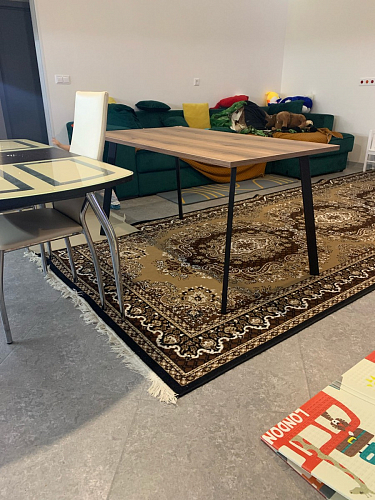 Стол Тринити Лофт 120 32 мм бетон / черный матовый фото покупателя 627