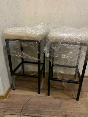 Барный стул Лофт ткань канди грей / черный матовый фото покупателя 139