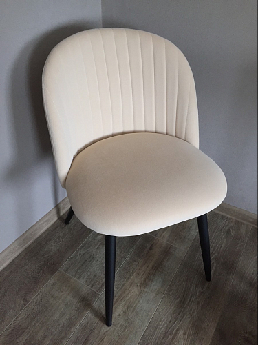 Стул на металлокаркасе Gabi 1 light blue / black / gold фото покупателя 979