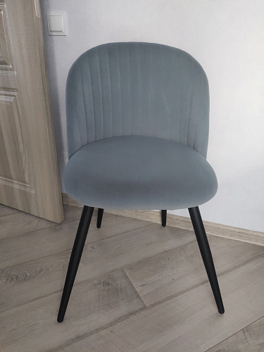 Стул на металлокаркасе Gabi 1 line light blue / black фото покупателя 254