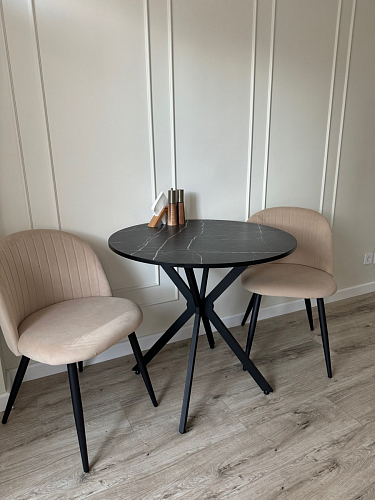 Стул на металлокаркасе Gabi 1 light purple / black фото покупателя 363