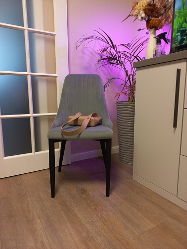 Стул на металлокаркасе Kora green / black фото покупателя 285