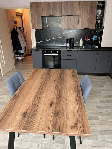 Стол Тринити Лофт 120 32 мм бетон / черный матовый фото покупателя 402