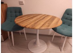 Стол Тулип 90х73 дуб вотан / белый фото покупателя 48