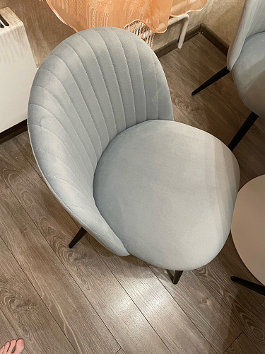 Стул на металлокаркасе Gabi 1 light blue / black / gold фото покупателя 907