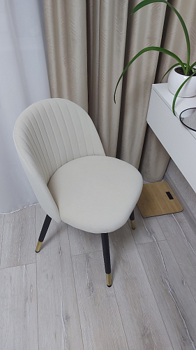 Стул на металлокаркасе Gabi dark beige / black / silver фото покупателя 751