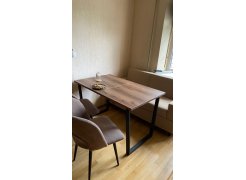 Стол Лота Лофт 140 25 мм черный матовый / бетон фото покупателя 490