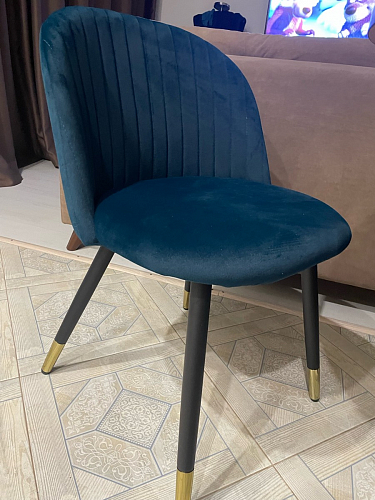 Стул на металлокаркасе Gabi dark beige / black / silver фото покупателя 940