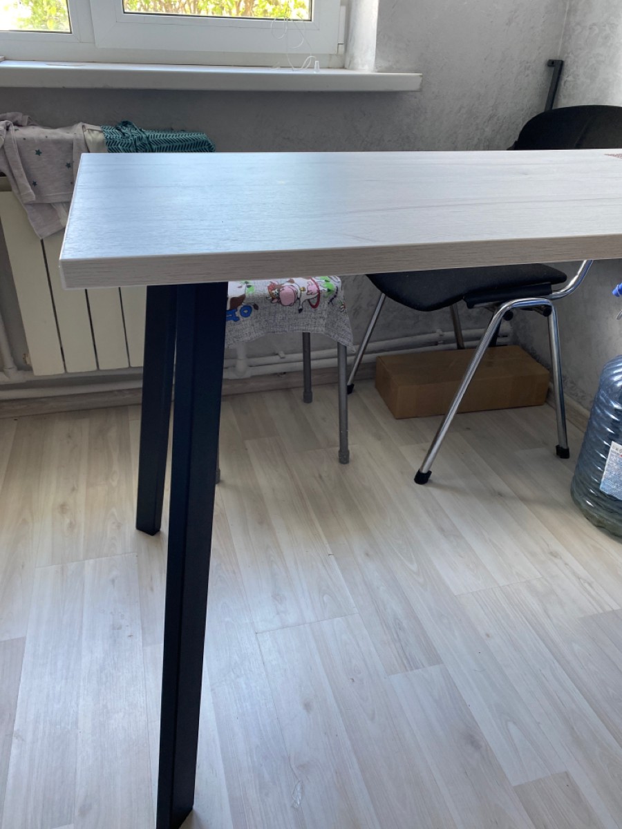 Стол Тринити Лофт 120 25 мм черный матовый / дуб делано темный фото покупателя 222