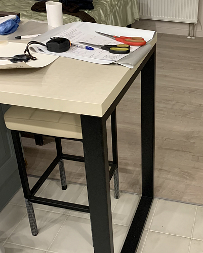 Барный стул Лофт ткань канди грей / черный матовый фото покупателя 328