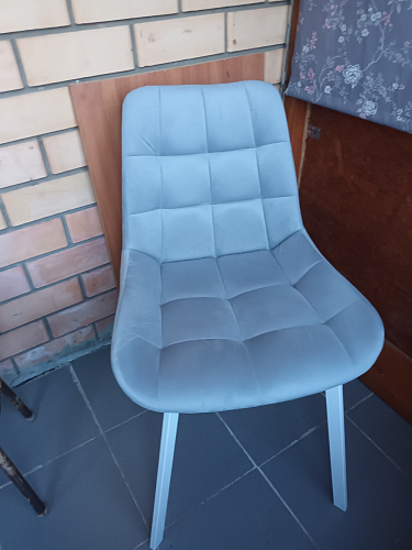 Стул на металлокаркасе Челси морская волна / черный фото покупателя 59